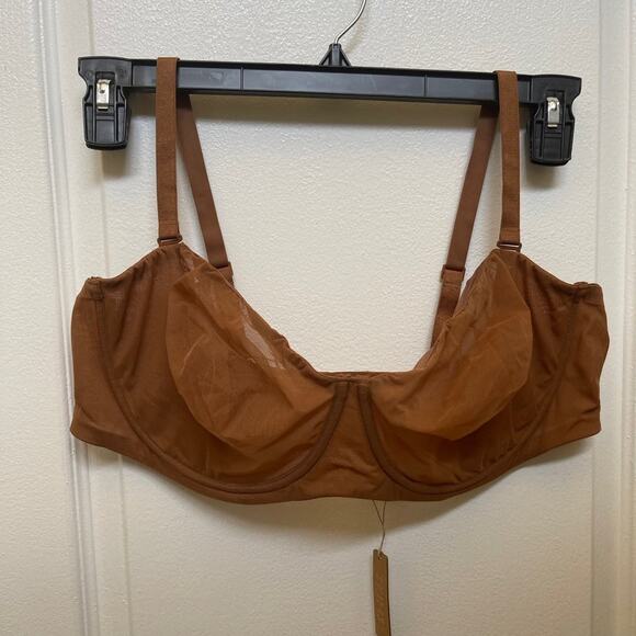 Skims bronze underwire sheer bra 42DD New with tags - Picture 1 of 10